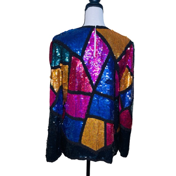 Scarlet Page custom vintage sequin top - Picture 3 of 5